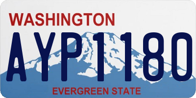 WA license plate AYP1180
