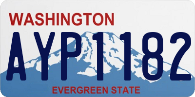 WA license plate AYP1182