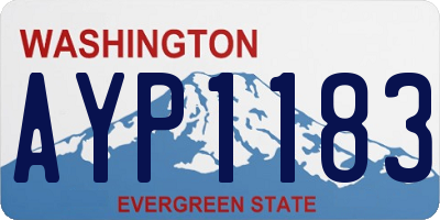 WA license plate AYP1183