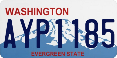 WA license plate AYP1185