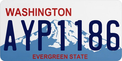 WA license plate AYP1186