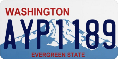 WA license plate AYP1189