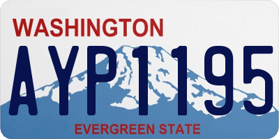WA license plate AYP1195