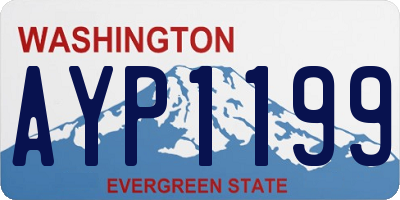 WA license plate AYP1199