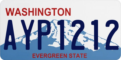 WA license plate AYP1212