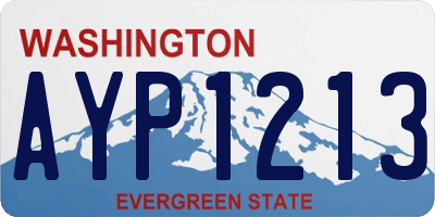 WA license plate AYP1213