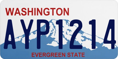 WA license plate AYP1214
