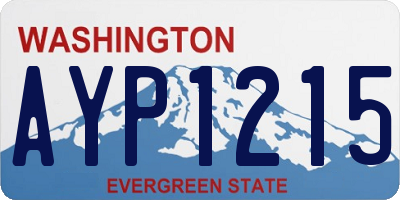 WA license plate AYP1215