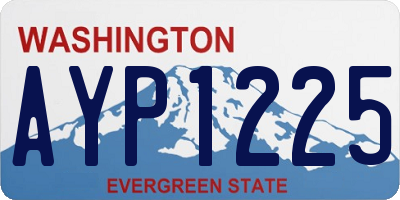 WA license plate AYP1225