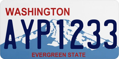 WA license plate AYP1233