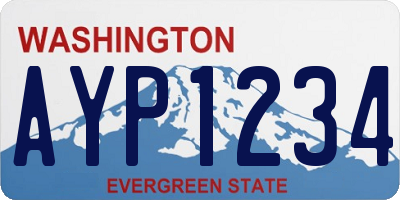 WA license plate AYP1234