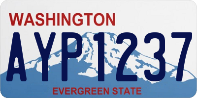 WA license plate AYP1237