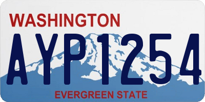 WA license plate AYP1254