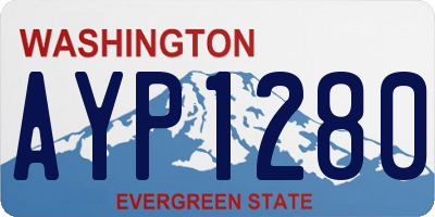 WA license plate AYP1280