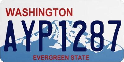 WA license plate AYP1287