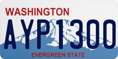 WA license plate AYP1300