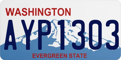WA license plate AYP1303