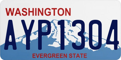 WA license plate AYP1304