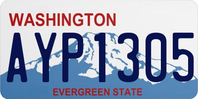 WA license plate AYP1305