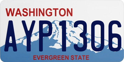 WA license plate AYP1306