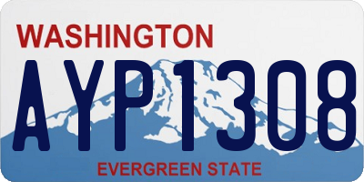 WA license plate AYP1308