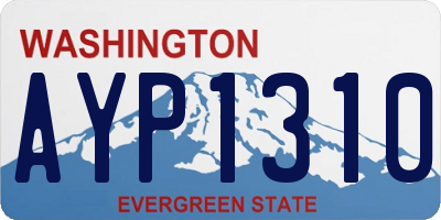 WA license plate AYP1310
