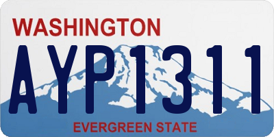 WA license plate AYP1311