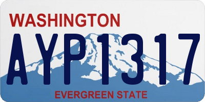 WA license plate AYP1317
