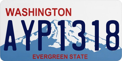 WA license plate AYP1318