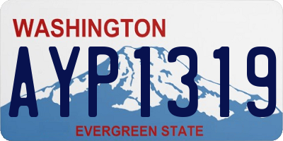 WA license plate AYP1319