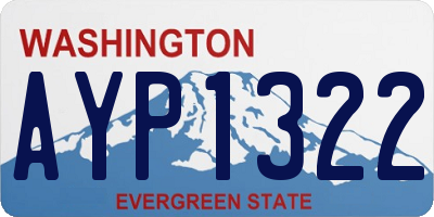 WA license plate AYP1322