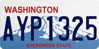 WA license plate AYP1325