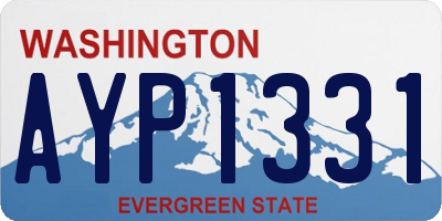 WA license plate AYP1331