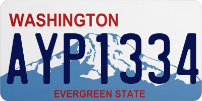 WA license plate AYP1334
