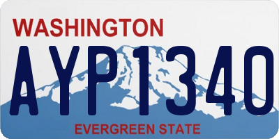 WA license plate AYP1340