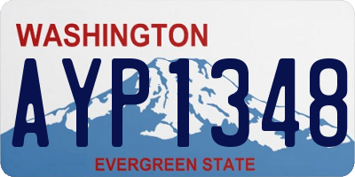 WA license plate AYP1348