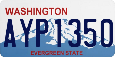 WA license plate AYP1350
