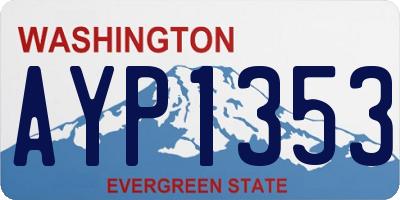 WA license plate AYP1353