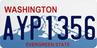WA license plate AYP1356