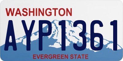 WA license plate AYP1361