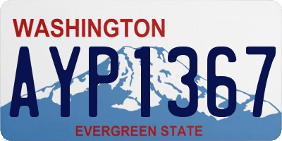 WA license plate AYP1367