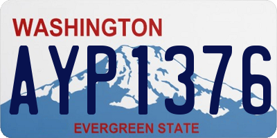 WA license plate AYP1376