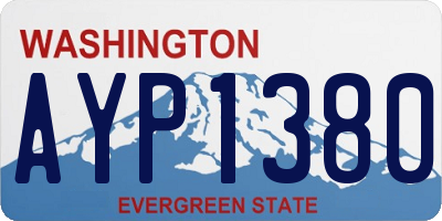 WA license plate AYP1380