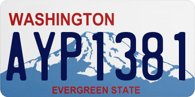 WA license plate AYP1381