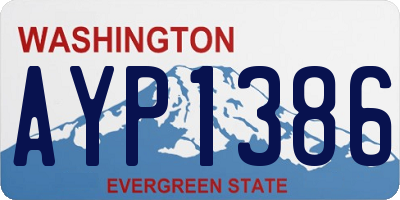 WA license plate AYP1386