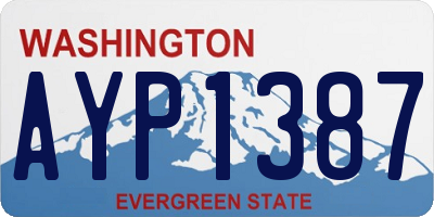 WA license plate AYP1387