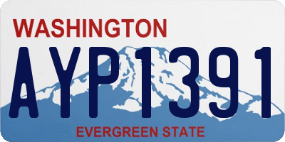 WA license plate AYP1391