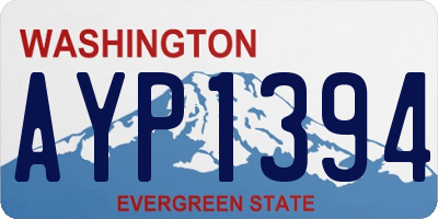 WA license plate AYP1394