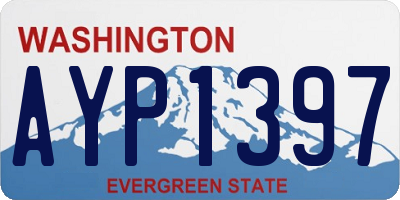 WA license plate AYP1397