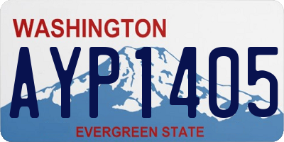 WA license plate AYP1405